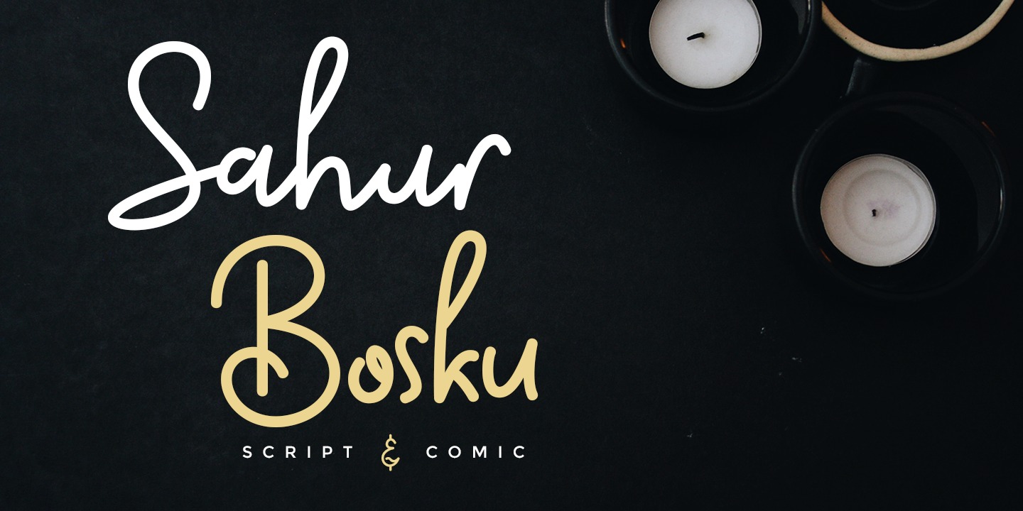 Beispiel einer Sahur Bosku-Schriftart #1
